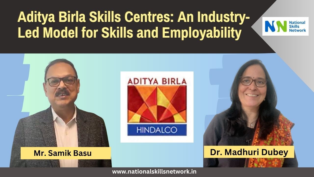 What does it really take to prepare young people for the world of work?Preparing learners for successful careers requires a balance of technical skills, practical learning, workplace readiness, and the ability to adapt to an evolving world of work.In our latest conversation, Dr. Madhuri Dubey, Ph.D, Founder and Director, National Skills Network-NSN, speaks with Mr. Samik Basu Chief Human Resources Officer (CHRO), Hindalco, about the Aditya Birla Skills Centres (ABSC) model and how industry-led skilling can bridge the gap between training and workplace expectations.The discussion highlights the importance of:✔ Industry-linked learning
✔ Workplace readiness and employability
✔ Building aspirations among youth
✔ Continuous learning and resilience
✔ Preparing learners for the future of workWatch the full conversation and discover how industry participation can help create a future-ready workforce - https://youtu.be/iwKYjcDrDk4?si=mwcKWSLxYco-NoU0#skilldevelopment #employability #vocationaleducation #skills #hindalco What does it really take to prepare young people for the world of work?Preparing learners for successful careers requires a balance of technical skills, practical learning, workplace readiness, and the ability to adapt to an evolving world of work.In our latest conversation, Dr. Madhuri Dubey, Ph.D, Founder and Director, National Skills Network-NSN, speaks with Mr. Samik Basu Chief Human Resources Officer (CHRO), Hindalco, about the Aditya Birla Skills Centres (ABSC) model and how industry-led skilling can bridge the gap between training and workplace expectations.The discussion highlights the importance of:✔ Industry-linked learning
✔ Workplace readiness and employability
✔ Building aspirations among youth
✔ Continuous learning and resilience
✔ Preparing learners for the future of workWatch the full conversation and discover how industry participation can help create a future-ready workforce - https://youtu.be/iwKYjcDrDk4?si=mwcKWSLxYco-NoU0#skilldevelopment #employability #vocationaleducation #skills #hindalco